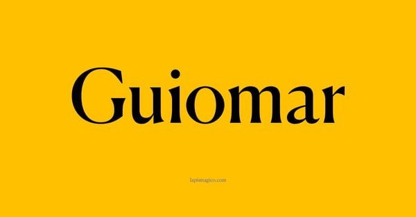 Nome Guiomar, ficha divertida com pontilhado para crianças