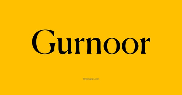 Nome Gurnoor, ficha divertida com pontilhado para crianças