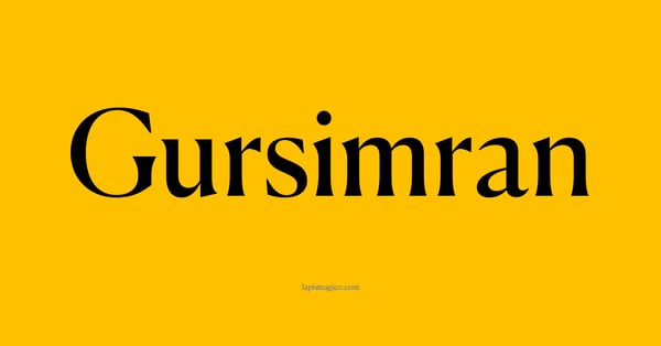 Nome Gursimran, ficha divertida com pontilhado para crianças