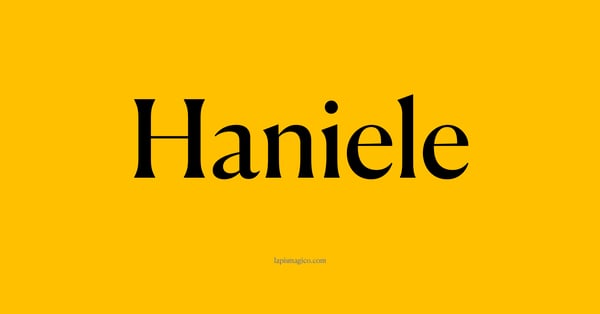 Nome Haniele, ficha divertida com pontilhado para crianças