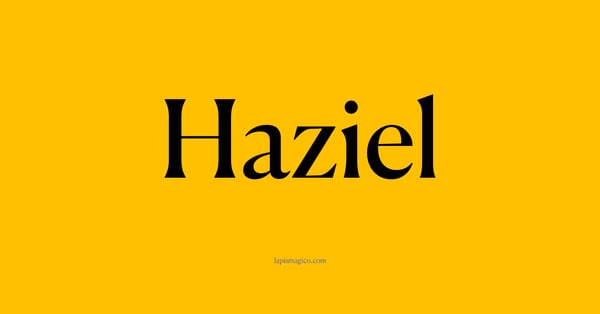 Nome Haziel, ficha divertida com pontilhado para crianças