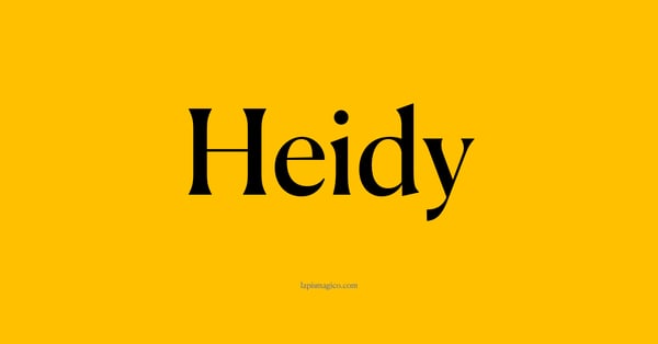 Nome Heidy, ficha divertida com pontilhado para crianças