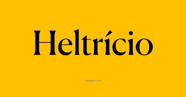 Nome Heltrício, ficha divertida com pontilhado para crianças