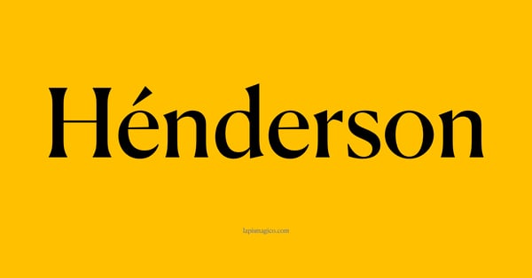 Nome Hénderson, ficha divertida com pontilhado para crianças
