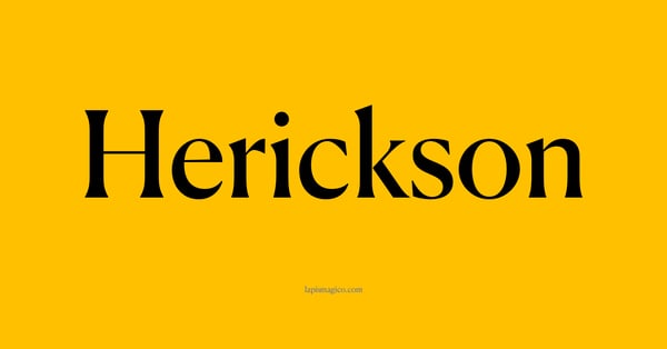 Nome Herickson, ficha divertida com pontilhado para crianças