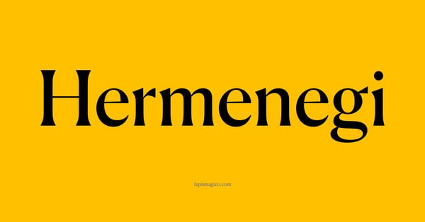 Nome Hermenegi, ficha divertida com pontilhado para crianças