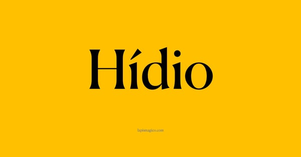 Nome Hídio, ficha divertida com pontilhado para crianças