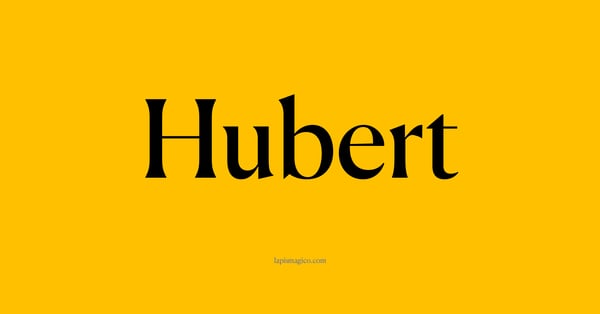 Nome Hubert, ficha divertida com pontilhado para crianças