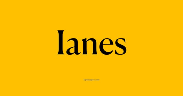 Nome Ianes, ficha divertida com pontilhado para crianças