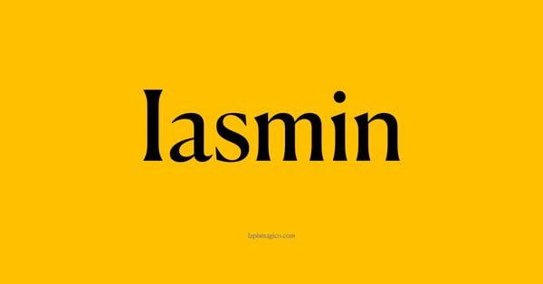 Nome Iasmin, ficha divertida com pontilhado para crianças