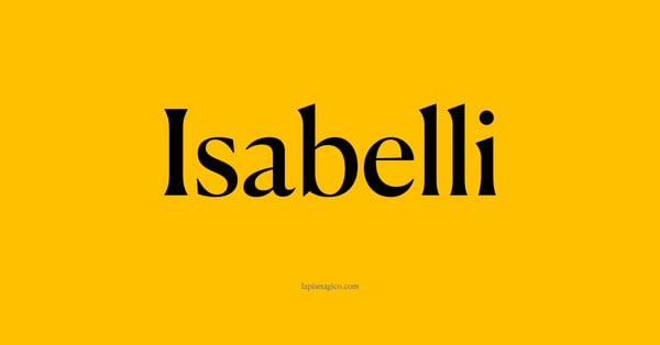 Nome Isabelli, ficha divertida com pontilhado para crianças