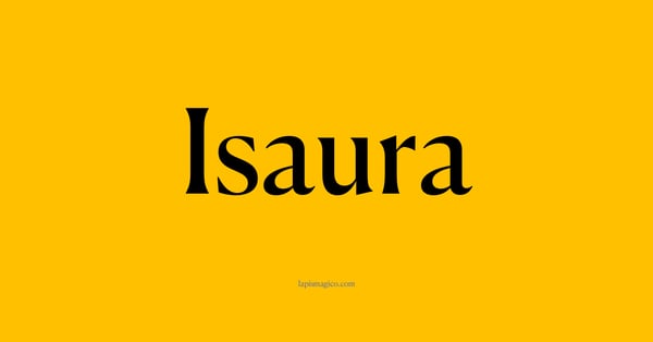 Nome Isaura, ficha divertida com pontilhado para crianças