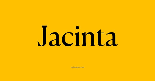 Nome Jacinta, ficha divertida com pontilhado para crianças