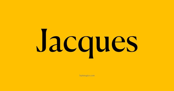 Nome Jacques, ficha divertida com pontilhado para crianças