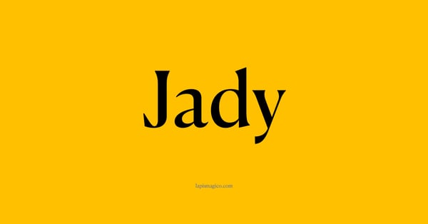 Nome Jady, ficha divertida com pontilhado para crianças