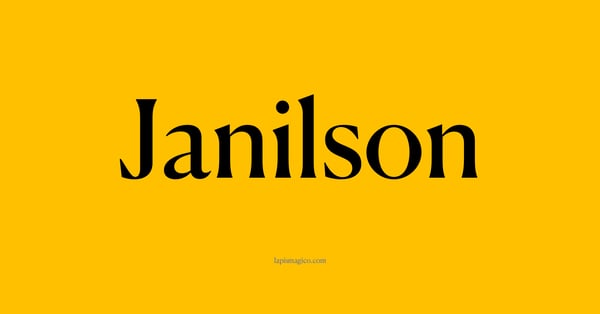 Nome Janilson, ficha divertida com pontilhado para crianças