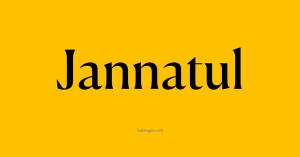 Nome Jannatul, ficha divertida com pontilhado para crianças