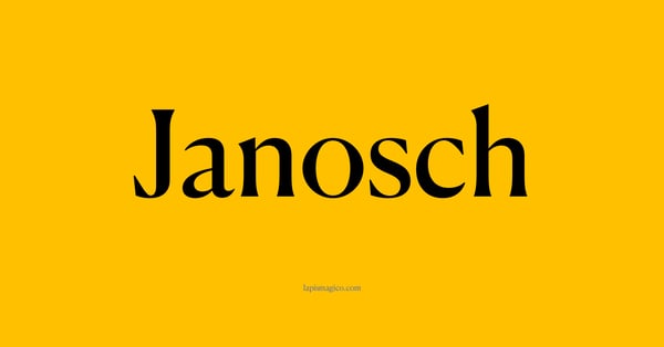 Nome Janosch, ficha divertida com pontilhado para crianças