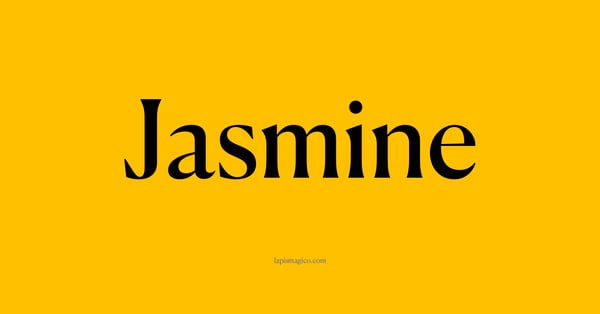 Nome Jasmine, ficha divertida com pontilhado para crianças
