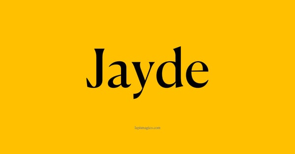 Nome Jayde, ficha divertida com pontilhado para crianças