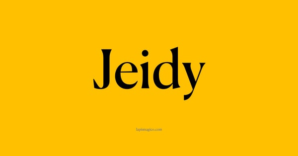 Nome Jeidy, ficha divertida com pontilhado para crianças