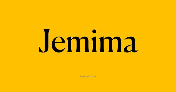 Nome Jemima, ficha divertida com pontilhado para crianças