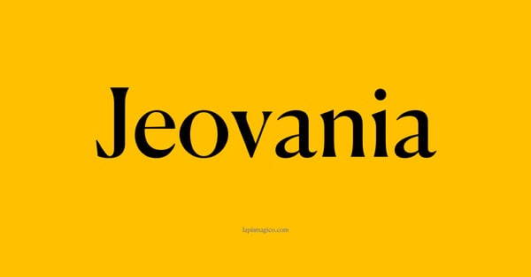 Nome Jeovania, ficha divertida com pontilhado para crianças