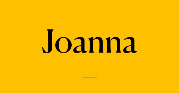 Nome Joanna, ficha divertida com pontilhado para crianças