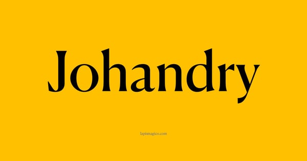 Nome Johandry, ficha divertida com pontilhado para crianças