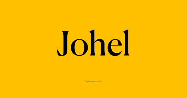 Nome Johel, ficha divertida com pontilhado para crianças