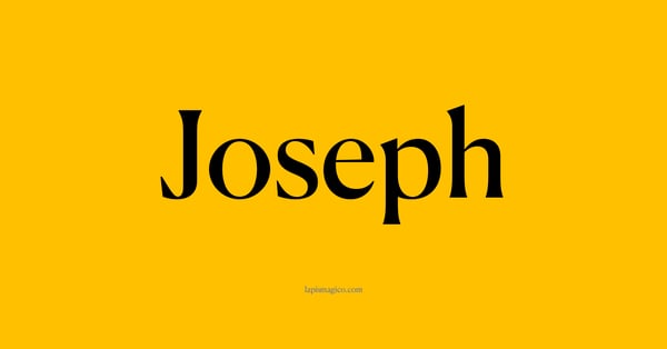 Nome Joseph, ficha divertida com pontilhado para crianças