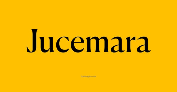 Nome Jucemara, ficha divertida com pontilhado para crianças