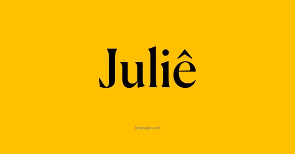 Nome Juliê, ficha divertida com pontilhado para crianças