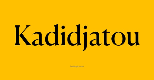 Nome Kadidjatou, ficha divertida com pontilhado para crianças