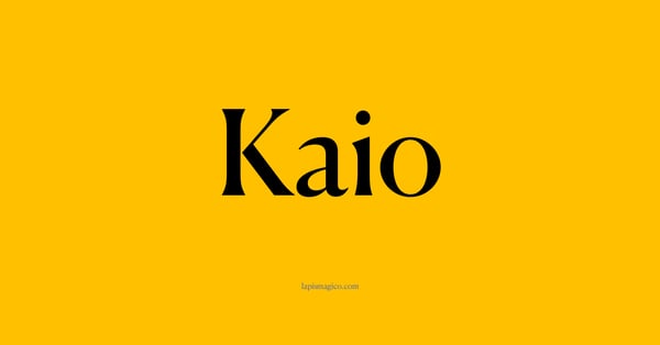 Nome Kaio, ficha divertida com pontilhado para crianças