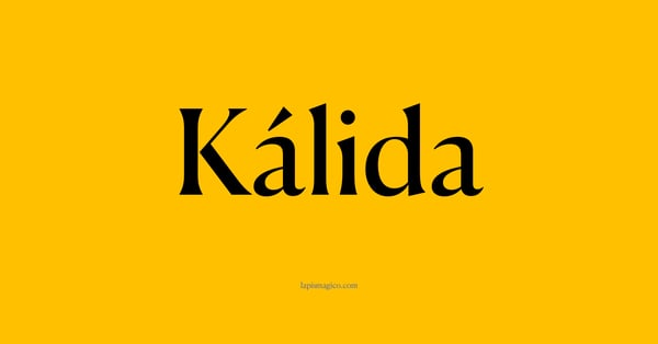 Nome Kálida, ficha divertida com pontilhado para crianças