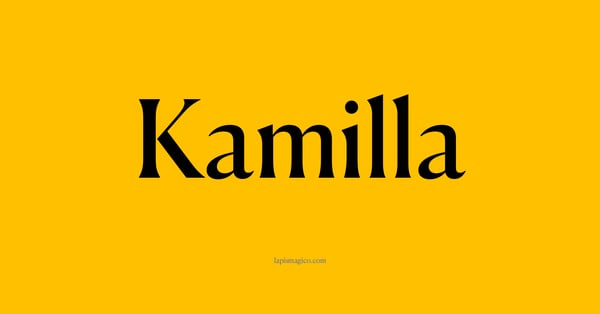 Nome Kamilla, ficha divertida com pontilhado para crianças