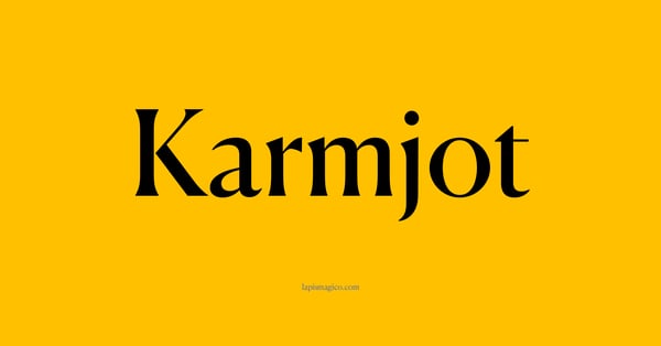 Nome Karmjot, ficha divertida com pontilhado para crianças