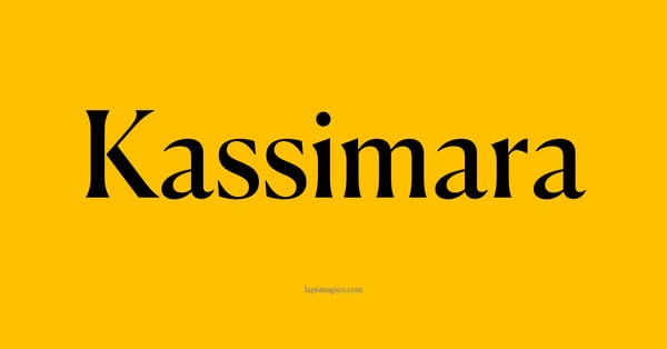 Nome Kassimara, ficha divertida com pontilhado para crianças