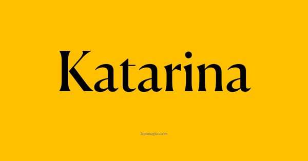 Nome Katarina, ficha divertida com pontilhado para crianças