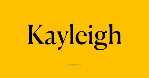 Nome Kayleigh, ficha divertida com pontilhado para crianças