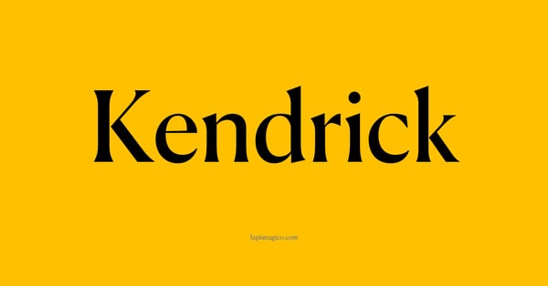 Nome Kendrick, ficha divertida com pontilhado para crianças