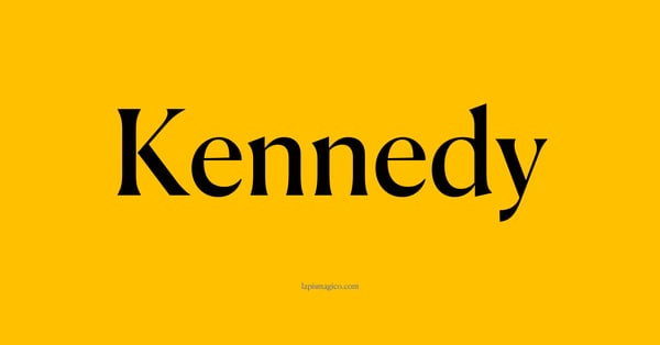 Nome Kennedy, ficha divertida com pontilhado para crianças