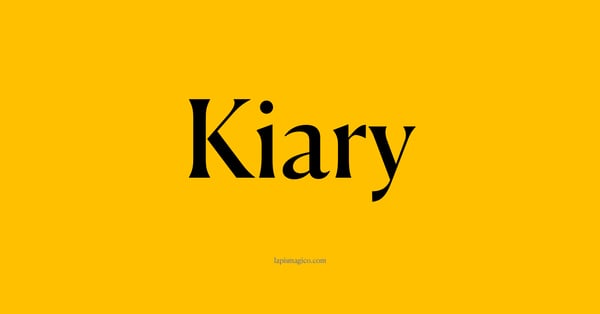 Nome Kiary, ficha divertida com pontilhado para crianças