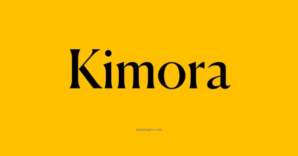 Nome Kimora, ficha divertida com pontilhado para crianças