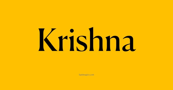 Nome Krishna, ficha divertida com pontilhado para crianças