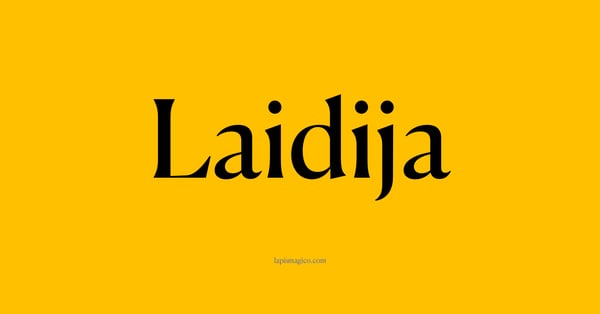 Nome Laidija, ficha divertida com pontilhado para crianças