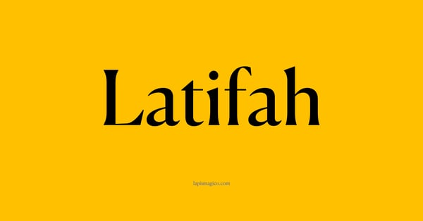 Nome Latifah, ficha divertida com pontilhado para crianças