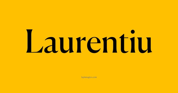 Nome Laurentiu, ficha divertida com pontilhado para crianças