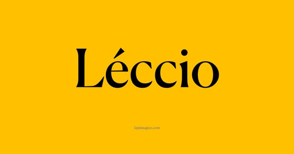Nome Léccio, ficha divertida com pontilhado para crianças